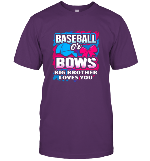 mz1q baseball or bows big brother loves you gender reveal gift jersey t shirt 60 front team purple