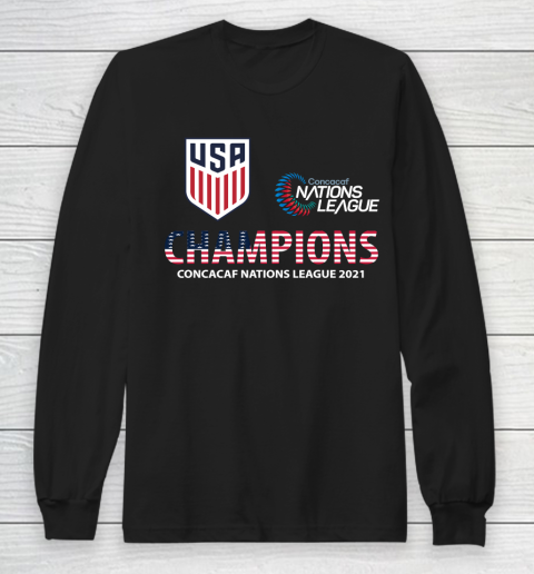 USA Man Soccer 2021 Concacaf Nations League Champions Long Sleeve T-Shirt