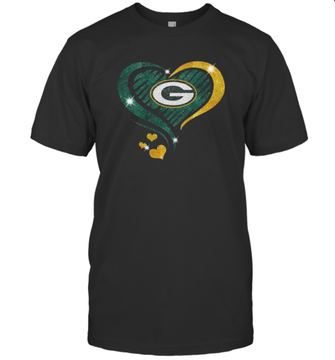 Nfl Green Bay Packers Diamond Heart Shirt T-Shirt