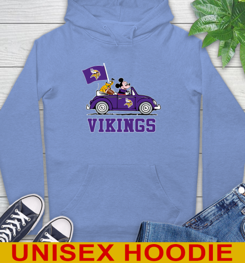 NFL Football Minnesota Vikings Pluto Mickey Driving Disney Shirt Hoodie 11