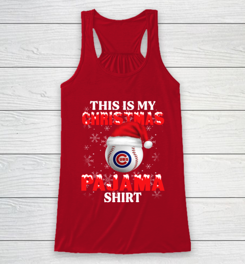 Chicago Cubs This Is My Christmas Pajama Shirt MLB Racerback Tank 4