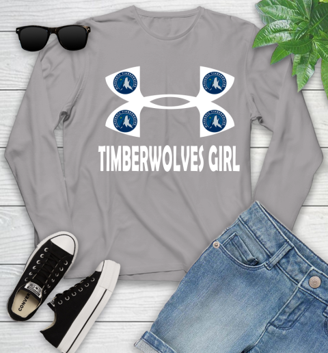 NBA Minnesota Timberwolves Girl Under Armour Basketball Sports Youth Long Sleeve 5