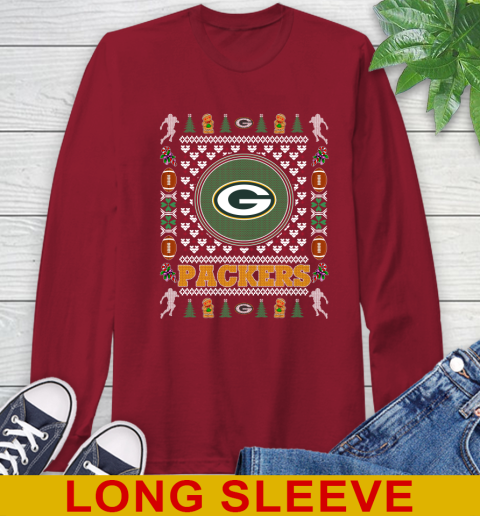 Green Bay Packers Merry Christmas NFL Football Loyal Fan Long Sleeve T-Shirt 9