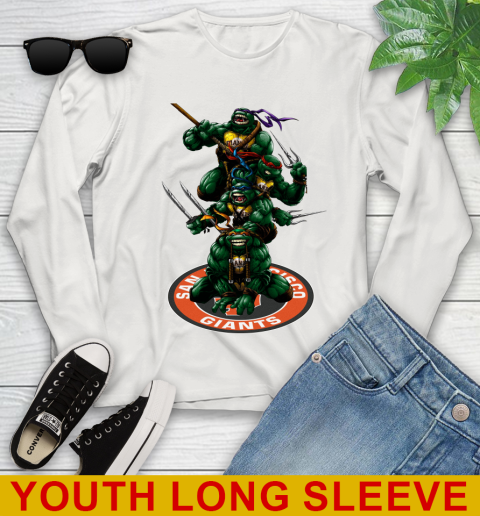 MLB Baseball San Francisco Giants Teenage Mutant Ninja Turtles Shirt Youth Long Sleeve 13 MLB Baseball San Francisco Giants Teenage Mutant Ninja Turtles Shirt Youth Long Sleeve - Image 13