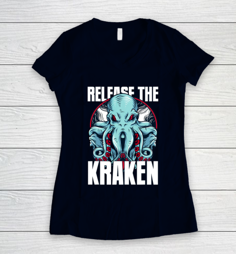 Release the Kraken Women's V-Neck T-Shirt 2