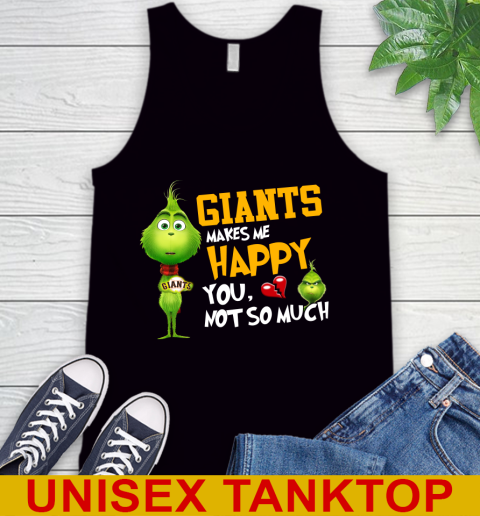 MLB San Francisco Giants Makes Me Happy You Not So Much Grinch Baseball Sports Tank Top