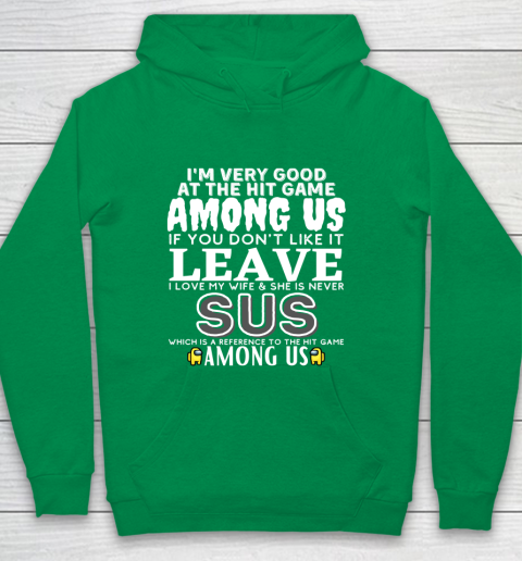 Among Us Shirt I'm very good at the hit game among us Youth Hoodie 4