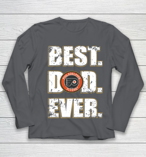 NHL Philadelphia Flyers Hockey Best Dad Ever Family Shirt Youth Long Sleeve - Image 7