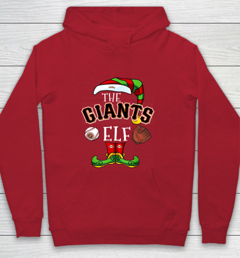San Francisco Giants Christmas ELF Funny MLB Youth Hoodie 7