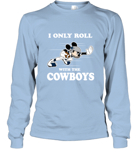 NFL Mickey Mouse I Only Roll With Dallas Cowboys Tank Top 