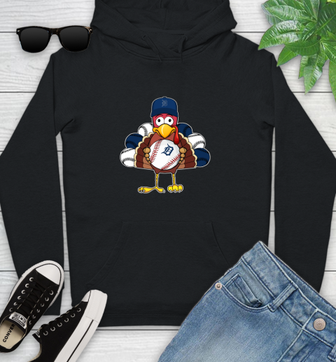 Detroit Tigers Turkey thanksgiving Youth Hoodie 2