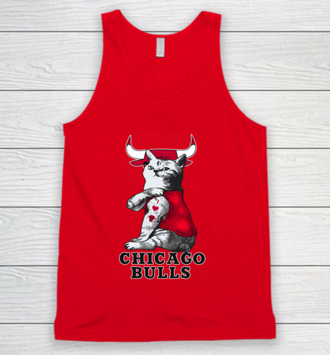 NBA Basketball My Cat Loves Chicago Bulls Tank Top 5