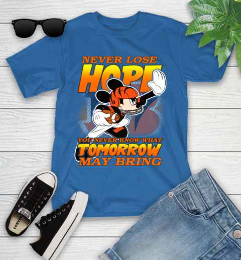 Cincinnati Bengals NFL Football Mickey Disney Never Lose Hope Youth T-Shirt 12