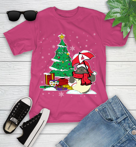 Cleveland Indians MLB Baseball Cute Tonari No Totoro Christmas Sports Youth T-Shirt 11