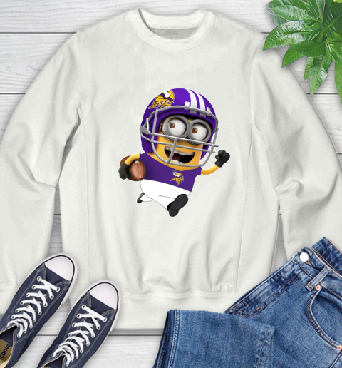 NFL Minnesota Vikings Minions Disney Football Sports Sweatshirt
