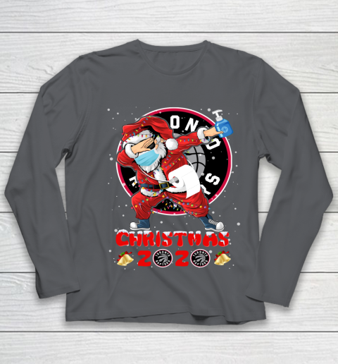 Toronto Raptors Funny Santa Claus Dabbing Christmas 2020 NBA Youth Long Sleeve 6
