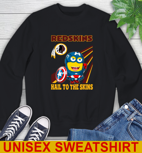 NFL Football Washington Redskins Captain America Marvel Avengers Minion Hail To The Skín Shirt Sweatshirt