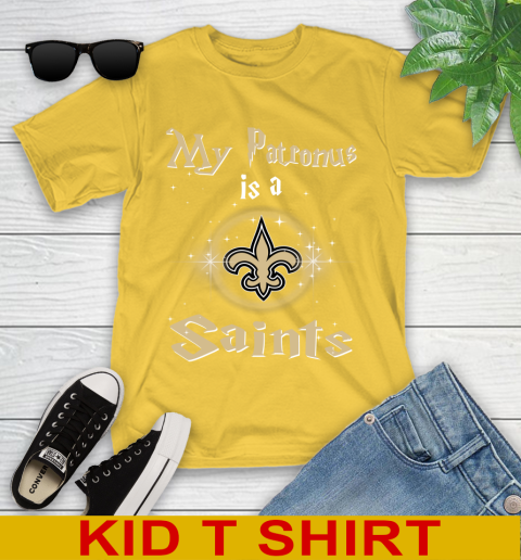 NFL Football Harry Potter My Patronus Is A New Orleans Saints Youth T-Shirt 9
