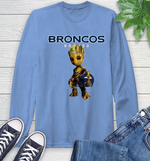 Denver Broncos NFL Football Groot Marvel Guardians Of The Galaxy Long Sleeve T-Shirt 11