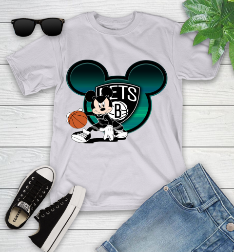 NBA Brooklyn Nets Mickey Mouse Disney Basketball Youth T-Shirt 4