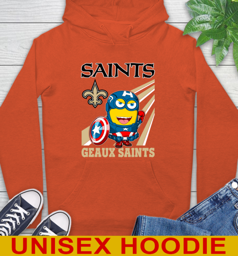 NFL Football New Orleans Saints Captain America Marvel Avengers Minion Shirt Hoodie 4