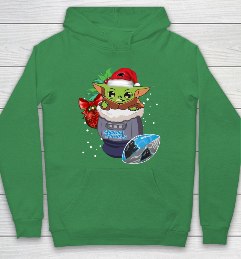 Carolina Panthers Christmas Baby Yoda Star Wars Funny Happy NFL Hoodie 8