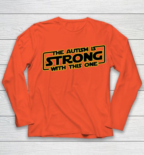 The Autism Is Strong With This One Autism Awareness Youth Long Sleeve 3