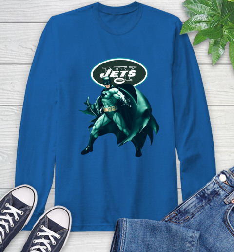 NFL Batman Football Sports New York Jets Long Sleeve T-Shirt 9