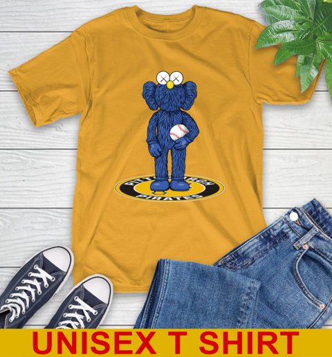 MLB Baseball Pittsburgh Pirates Kaws Bff Blue Figure Shirt T-Shirt 3