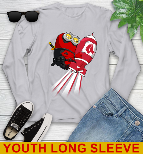 MLB Baseball Boston Red Sox Deadpool Minion Marvel Shirt Youth Long Sleeve 5