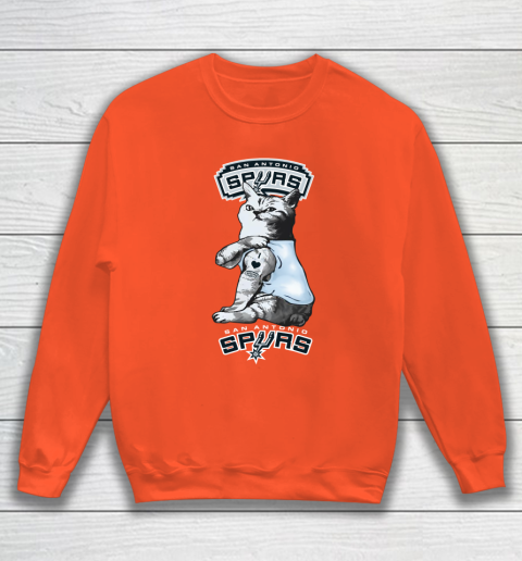 NBA Basketball My Cat Loves San Antonio Spurs Sweatshirt 3