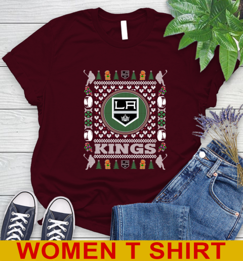 Los Angeles Kings Merry Christmas NHL Hockey Loyal Fan Women's T-Shirt 6