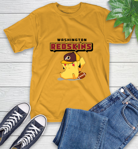 NFL Pikachu Football Washington Redskins T-Shirt 3