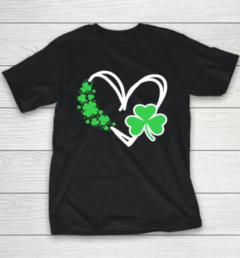 Heart St Patricks Day Shamrock Irish Youth T-Shirt
