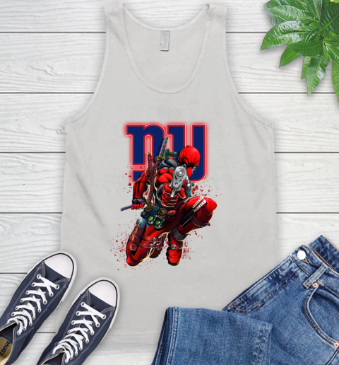 NFL Deadpool Marvel Comics Sports Football New York Giants Tank Top
