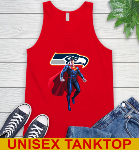 NFL Superman DC Sports Football Seattle Seahawks Tank Top 6