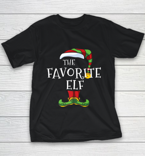 Favorite Elf Family Matching Christmas Group Funny Pajama Youth T-Shirt
