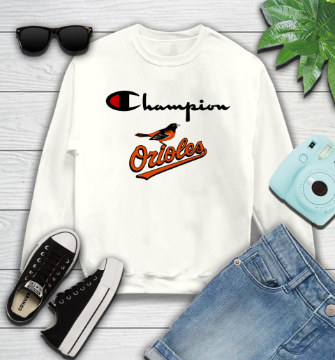 MLB Baseball Baltimore Orioles Champion Shirt Youth Sweatshirt