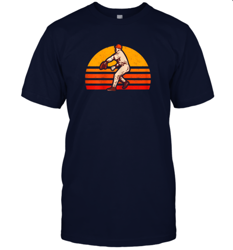 lnnr retro vintage baseball pitcher gift baseball lover jersey t shirt 60 front navy