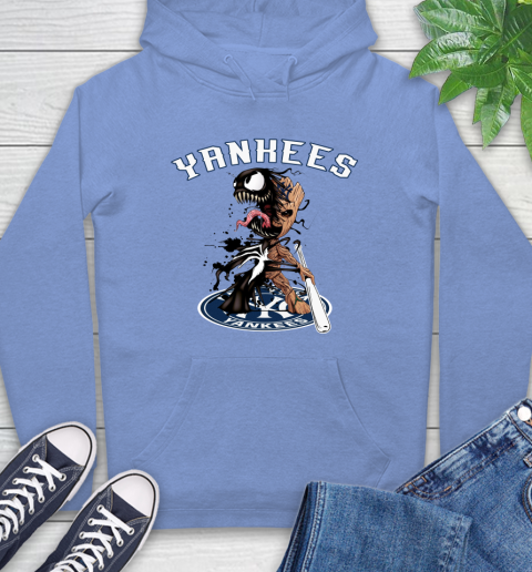 MLB New York Yankees Baseball Venom Groot Guardians Of The Galaxy Hoodie 11