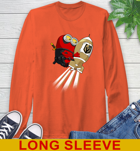 NHL Hockey Vegas Golden Knights Deadpool Minion Marvel Shirt Long Sleeve T-Shirt 4