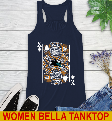 San Jose Sharks NHL Hockey The King Of Spades Death Cards Shirt Racerback Tank 9