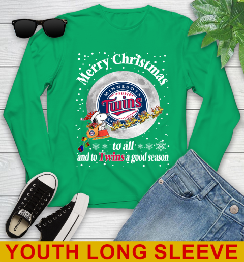Minnesota Twins Merry Christmas To All And To Twins A Good Season MLB Baseball Sports Youth Long Sleeve 7
