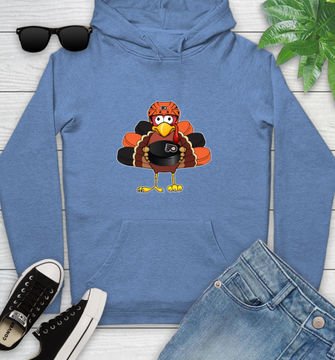 Philadelphia Flyers Turkey Thanksgiving Day Youth Hoodie 12