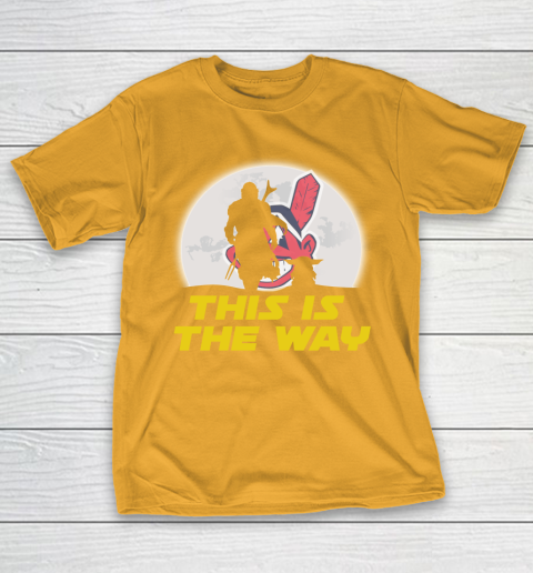 Cleveland Indians MLB Baseball Star Wars Yoda And Mandalorian This Is The Way T-Shirt 2