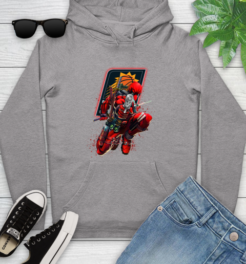 NBA Deadpool Marvel Comics Sports Basketball Phoenix Suns Youth Hoodie 6