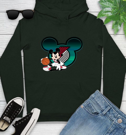 NBA Portland Trail Blazers Mickey Mouse Disney Basketball Youth Hoodie 13