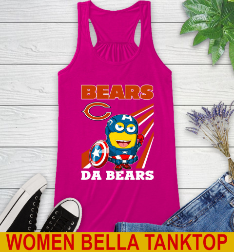 NFL Football Chicago Bears Captain America Marvel Avengers Minion Shirt Racerback Tank 6