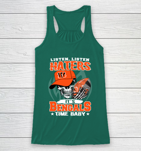 Listen Haters It is BENGALS Time Baby NFL Racerback Tank 5