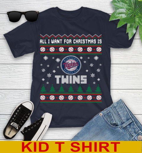 MLB All I Want For Christmas Is Minnesota Twins Baseball Sports 98